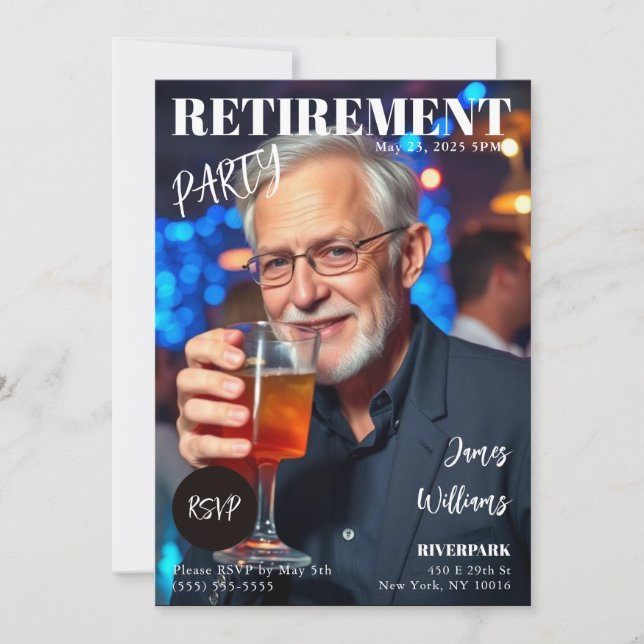 Invitation Retraite de couverture de magazine (Devant)