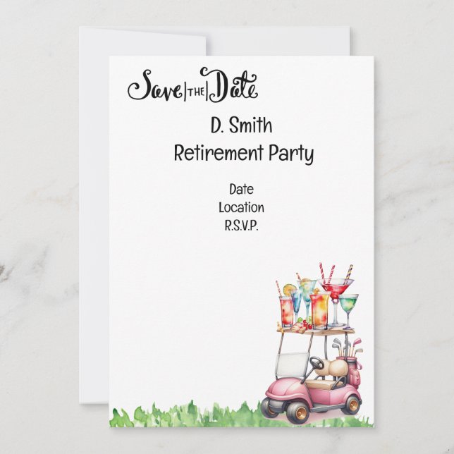 Invitation Retraite de golf pour femme golfeuse (Devant)