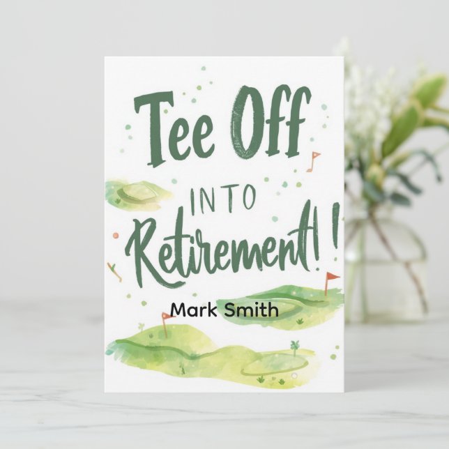 Invitation RETRAITE DE GOLF Retire, Relax & ParTee pour golfe (Debout devant)