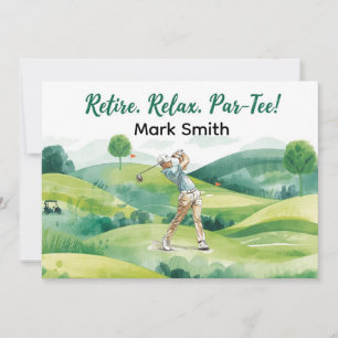 Invitation Retraite de golfeur par partie de golf sur le parc
