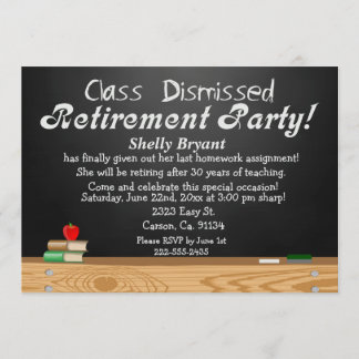 Invitation Retraite de professeur de tableau écartée par