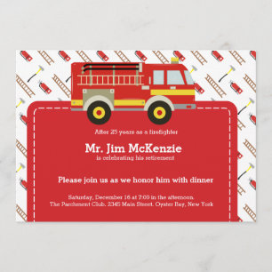 Invitation Retraite des pompiers