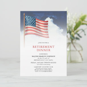 Invitation Retraite du drapeau américain militaire