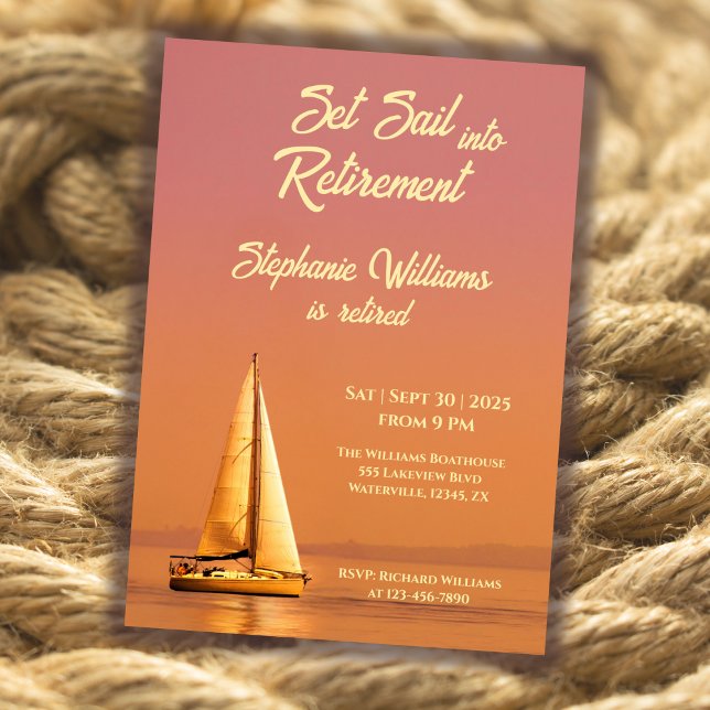 Invitation Retraite Jeu voile dans la voile de retraite Nauti (Créateur téléchargé)