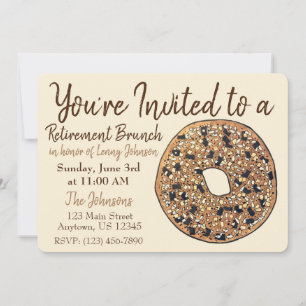 Invitation Retraite Petit Déjeuner Brunch Tout Bagel