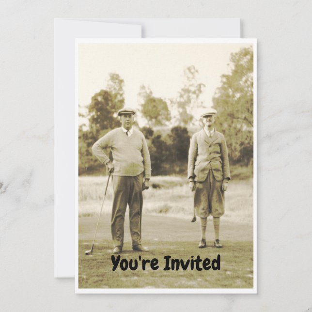 Invitation Retraite pour le golfeur qui aime le golf. Grand (Devant)