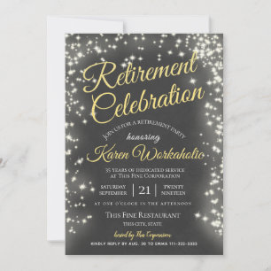 Invitation Retraite Starry Chalkboard Sky