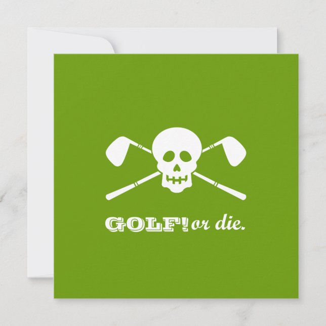 Invitation Retraite - Thème de golf - Golf ou mourir ! (Devant)