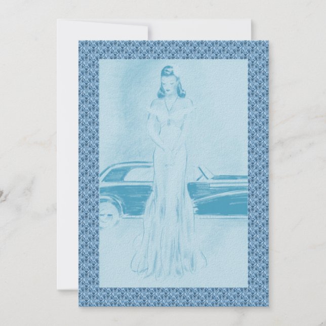 Invitation Retro 1940s Dîner & Dancing (Devant)