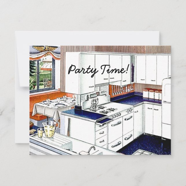 Invitation Retro 1940s Dinner Party (Devant)