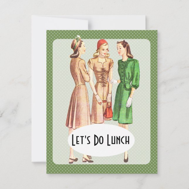 Invitation Retro 1940s Luncheon V1 (Devant)