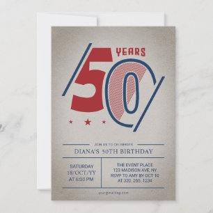 Invitation Retro 50e anniversaire