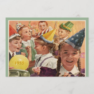 Invitation Retro 60e fête d'anniversaire 1955 Souvenirs d'enf