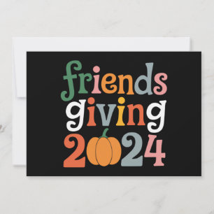 Invitation Retro Amis Donnant 2024 Thanksgiving Fall