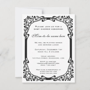 Invitation Retro Art Déco Jazz Vintage Garçon Baby Shower
