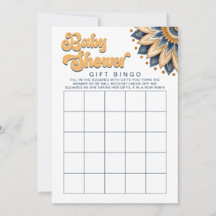 Invitation Retro Baby shower de tournesol cadeau Jeu de Bingo