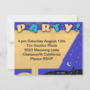 Invitation Retro Balançant Soixante Jeu de Jet Party
