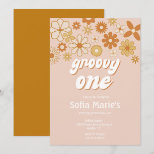 Invitation Retro Boho Super One Boho Premier anniversaire