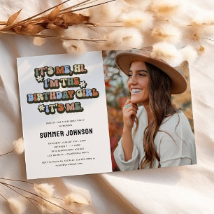 Invitation Retro C'est moi fille d'anniversaire Photo