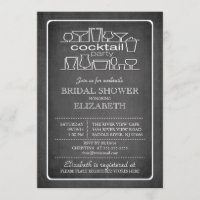 Retro Chalkboard Cocktail Party Bridal
