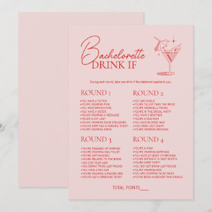 Invitation Retro Cocktail Bachelorette Partie Boire Si