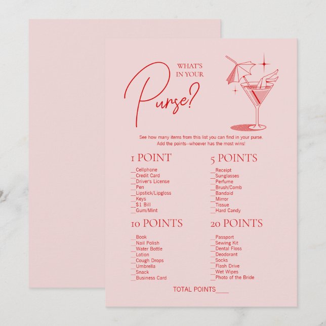 Invitation Rétro Cocktail Bachelorette Quoi de neuf dans votr (Devant / Derrière)