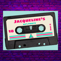 Retro Eighties Music Mix Tape 18e fête d'anniversa