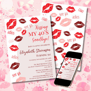 Invitation Rétro : embrassant mes 40 ans, au revoir, fête pou