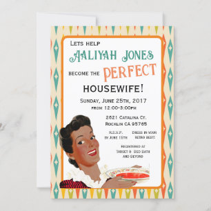 Invitation Retro Femme de foyer Douche nuptiale