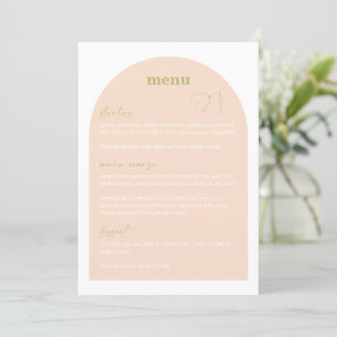 Invitation Retro Fêtes des mariées Mariage Dîner Menu A115