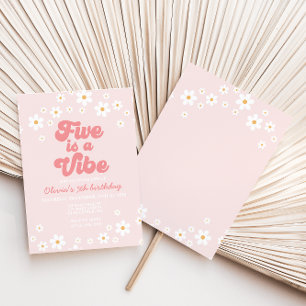 Invitation Retro Five est une ambiance daisy 5e anniversaire