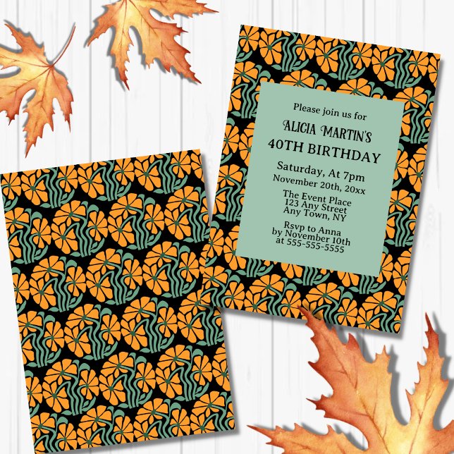 Invitation Retro Funky Super Daisy Flower Anniversaire (Créateur téléchargé)
