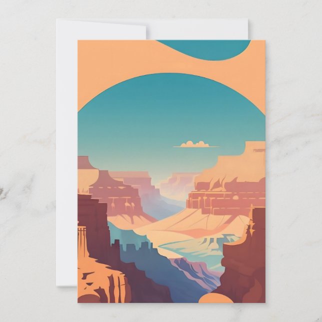 Invitation Retro - Grand Canyon (Devant)