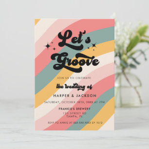 Invitation Retro Groove Mariage Décontracté