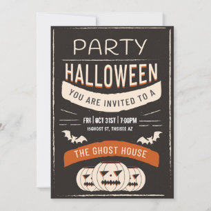 Invitation Retro Halloween Party
