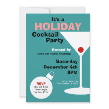 Invitation Retro Holiday Cocktail Party