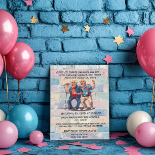 Invitation Retro Karaoke Anniversaire des années 80