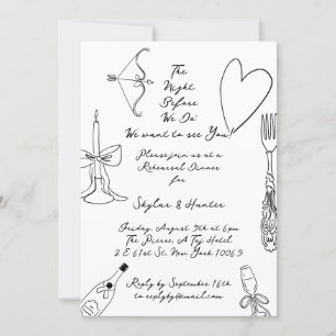 Invitation Retro La Dolce Vita Dîner de répétition Mariage