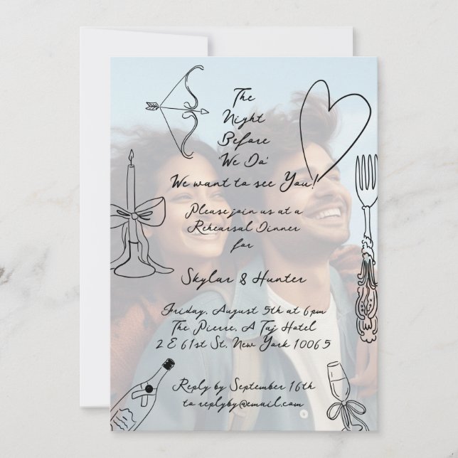Invitation Retro La Dolce Vita Répétition Diner Repas Superpo (Devant)