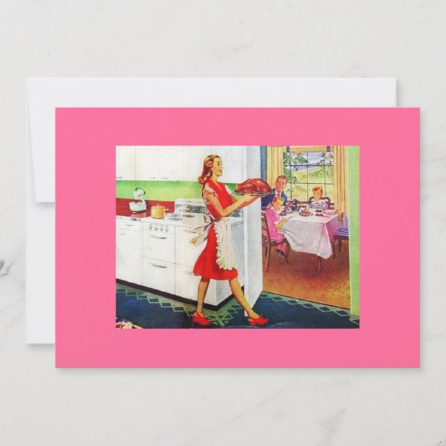 Invitation Rétro-ménagère (Devant)