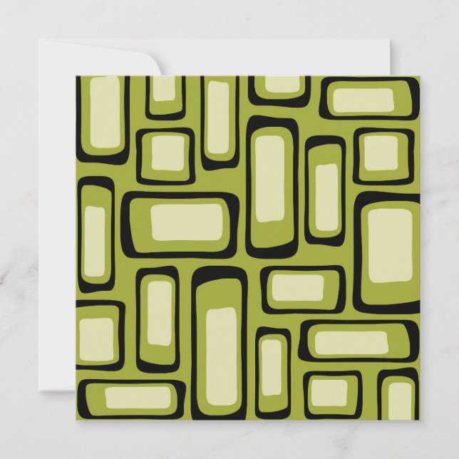 Invitation Retro Mid-Century Moderne Abstrait (Devant)