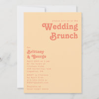 Rétro moderne | Brunch Mariage à la crème orange