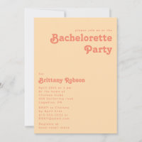 Rétro moderne | Orange Cream Bachelorette Party