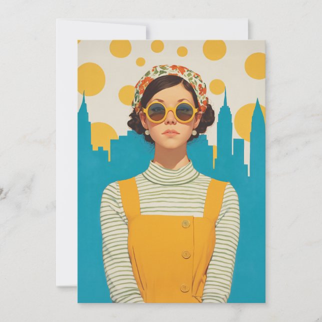 Invitation Retro New York Sunshine (Devant)