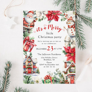Invitation Retro Pays Vintage Joyeux Petit Noël