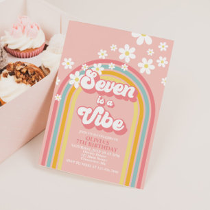 Invitation Retro Rainbow Seven est une Vibration Anniversaire