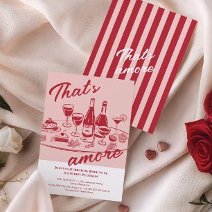 Invitation Retro rouge “c'est l'amour” Baby Shower de mariage