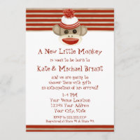 Rétro Sock Monkey w Stocking Casquette Baby Boy Sh