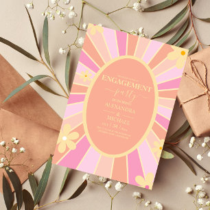 Invitation Retro Super 70's thème Muted Tones Mariage Invit