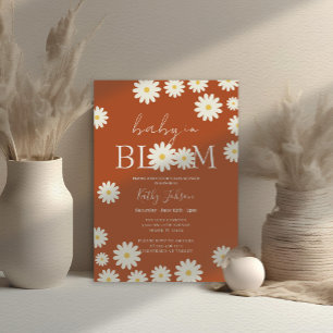 Invitation Retro Super Fleur de marmite bébé dans la douche e